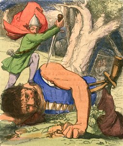 Jack uccide un gigante con la sua spada affilata da Henry James Townsend
