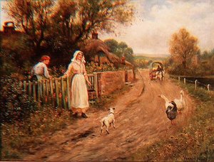 Vicino al cancello del giardino da Henry John Yeend King