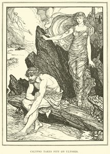 Calipso ha pietà di Ulisse da Henry Justice Ford