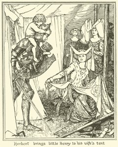 Herbert porta il piccolo Enrico nella tenda di sua moglie da Henry Justice Ford