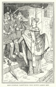 Come Dunstan spaventò gli uomini armati del re Edwy da Henry Justice Ford