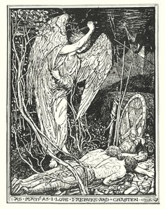 Illustrazione per Il cammino del pellegrino di John Bunyan (litografia) da Henry Justice Ford