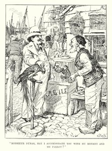 "Monsieur Dumas, posso accomodarla con la mia scimmia e il mio pappagallo?" da Henry Justice Ford