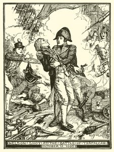 Nelson Colpito alla Battaglia di Trafalgar, 21 Ottobre 1805 da Henry Justice Ford