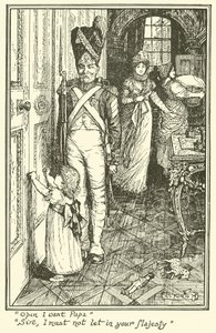 "Apri voglio papà". "Sire, non posso far entrare vostra Maestà" da Henry Justice Ford