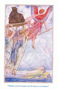 Raffaello e gli angeli portano San Sennan all