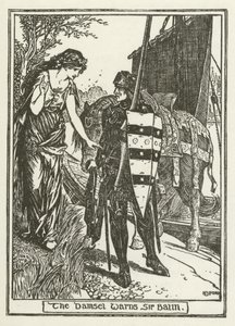 La damigella avverte Sir Balin da Henry Justice Ford