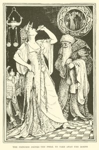 La principessa beve la fiala per togliere le corna da Henry Justice Ford
