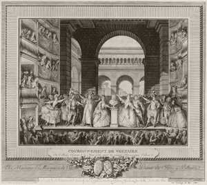 Incoronazione di Voltaire al Théâtre Français, il 30 marzo 1778, dopo la sesta rappresentazione di Irene