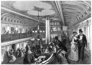 Salone di un battello a vapore, 1875