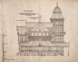Casa per il Sig. S.W. Allerton, Lago Ginevra, Wisconsin: Elevazione sud da Henry Lord Gay