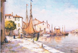 Scarico del pescato, da una rivista o libro fonte sconosciuta da Henry Malfroy