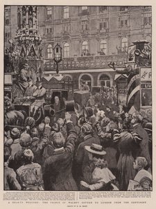 Un caloroso benvenuto, il ritorno del Principe di Galles a Londra dal continente da Henry Marriott Paget