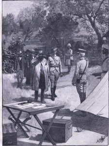 La resa di Cronje, illustrazione da Cassells History of England, 1900 da Henry Marriott Paget