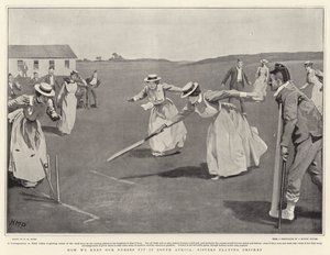 Come manteniamo in forma le nostre infermiere in Sud Africa, sorelle che giocano a cricket da Henry Marriott Paget