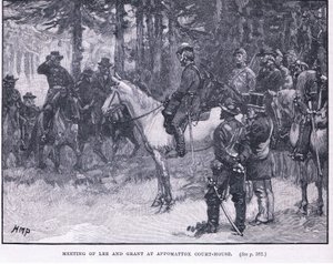 Incontro tra Lee e Grant ad Appomattox Court House 1865 d.C. da Henry Marriott Paget