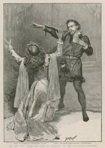 Mr e Mrs Beerbohm Tree in Amleto al Teatro Haymarket da Henry Marriott Paget