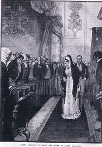 La regina Carolina entra nella Camera dei Lord da Henry Marriott Paget