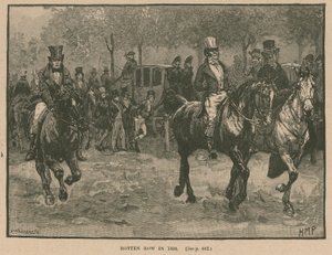 Rotten Row, Hyde Park, Londra, nel 1830