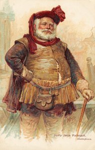 Il personaggio comico di William Shakespeare Sir John Falstaff (stampa) da Henry Marriott Paget