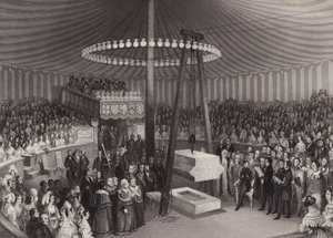 Cerimonia di posa della prima pietra della nuova Royal Exchange da parte di Alberto, Principe Consorte, Città di Londra da Henry Melville