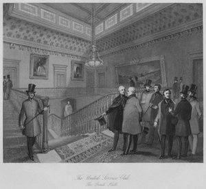 The United Service Club. La Grande Sala, c1841 da Henry Melville