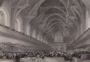 Processo di Warren Hastings, Governatore Generale del Bengala, nella Westminster Hall, Londra da Henry Melville