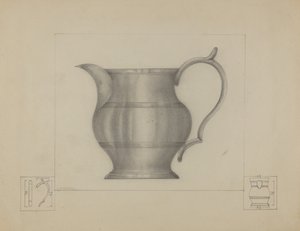 Brocca di peltro da Henry Meyers