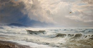 Mare agitato sulla costa, Cumberland da Henry Moore