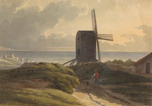 Mulino a vento sulla costa vicino a Hastings da Henry Morton