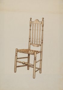 Sedia con schienale a balaustra da Henry Murphy