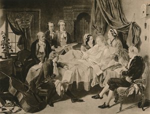 Il letto di morte di Mozart da Henry Nelson O