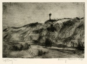 Paesaggio di dune con segnale marittimo da Henry Nielsen