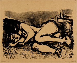 Modello femminile sdraiato da Henry Nielsen