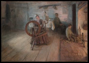 Filatura alla luce del fuoco da Henry Ossawa Tanner