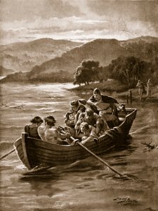 I figli di Elfwald annegati nel Windermere, illustrazione da 