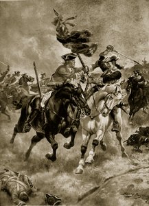 La battaglia di Blenheim: la cavalleria in azione, illustrazione da 