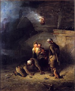 Minatori che giocano a quoits da Henry Perlee Parker