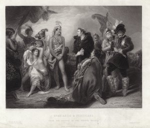 Spagnoli e peruviani da Henry Perronet Briggs