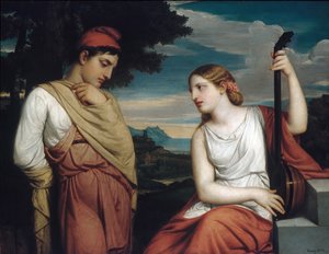 Gli amanti greci, 1846 da Henry Peters Gray