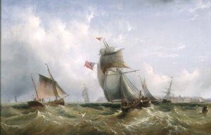 Navi al largo della costa da Henry Redmore