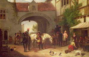 Scena fuori da una locanda in Olanda da Henry Richard Graves