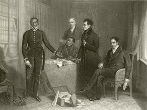 Jan Tzatzoe, Andries Stoffles, Rev Dr Philip e Rev Mess Read, Senior e Junior da Henry Room