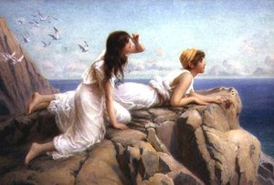 Sulle scogliere da Henry Ryland