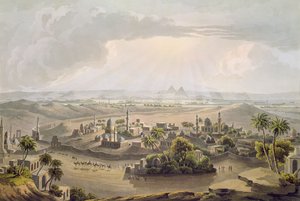 Le Piramidi al Cairo, inciso da Daniel Havell (1785-1826) 1809