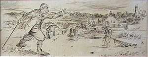 Il golfista furioso, illustrazione da 