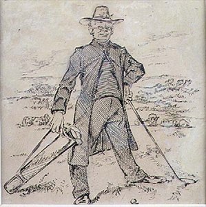 Il golfista pensieroso, illustrazione dalla rivista 