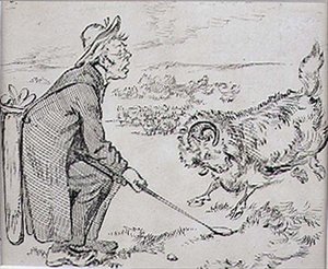 Il golfista sorpreso, illustrazione dalla rivista 