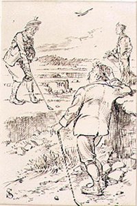 Il golfista vincente, illustrazione da 