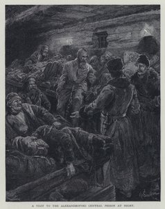 Visita alla prigione centrale di Alexandrofski di notte da Henry Sandham
